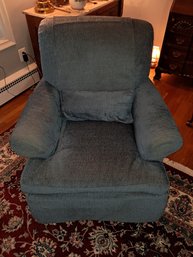 Blue Upholstered Club Chair - Comfortable