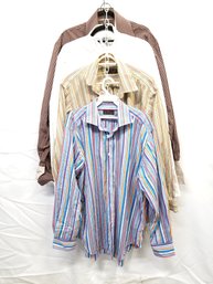 Four Men's Long Sleeve Button Down Shirts: Charles Trywhitt, T.M. Lewin, Etro And More! Sizes 36 - 40