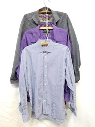 Three Men's Button Down Shirts: Venanzi, Robert Graham, Alexander Julian Size - L/XL