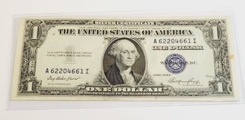 1934 E $1 Blue Seal Silver Certificate  Bill / Note (no In God We Trust(90 Years Old)