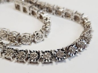 Beautiful... Sparkling Sterling Silver Tennis Bracelet