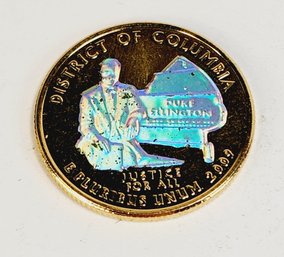 2009 Washington DC ~ District Of Columbia 24K Gold Plated  Prism Hologram Quarter Coin