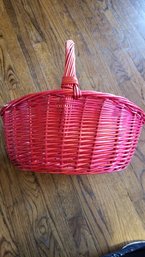 Large Red Oval Basket