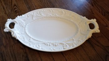 Ornate White Serving Tray