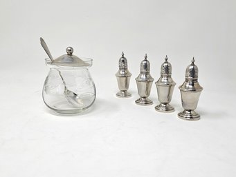 Assortment Of Sterling Tableware, Six Pieces