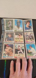 Sheet Of Early 1980s Topps Baseball Cards