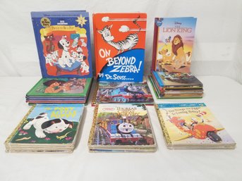 Great Selection Of 34 Children's Hardcover Books: Disney Classics, Little Golden Books, Dr. Seuss & More
