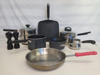 Selection Of Pots, Pans & Skillets: Calphalon, Winco, Cooks Essentials & More