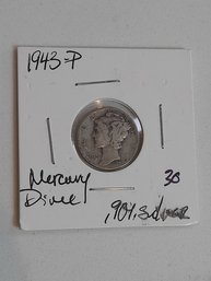 1943 P Mercury Dime .90 Silver 214