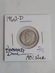 1962 D Roosevelt Dime .90 Silver 216