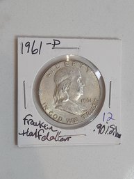 1961 P Franklin Half Dollar .90 Silver 223