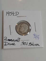 1959 D Roosevelt Dime .90 Silver 230