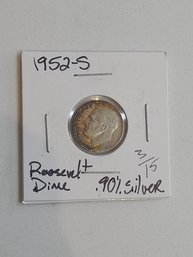 1952 S Roosevelt Dime .90 Silver 241