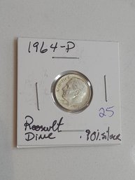 1964 P Roosevelt Dime .90 Silver 247