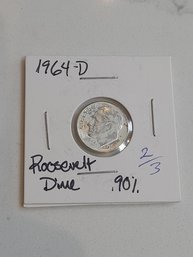 1964 D Roosevelt Dime 256