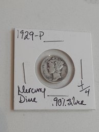 1929 P Mercury Dime .90 Silver 259