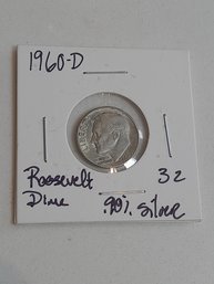 1960 D Roosevelt Dime .90 Silver 285