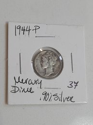 1944  P Mercury Dime .90 Silver 300