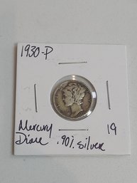 1930 P Mercury Dime .90 Silver 302