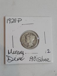 1928 P Mercury Dime .90 Silver 303