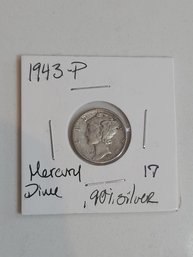 1943 P Mercury Dime .90 Silver 304
