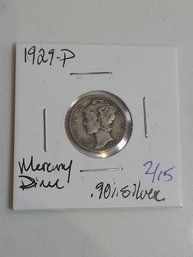 1929 P Mercury Dime .90 Silver 306