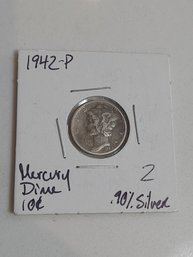1942 P Mercury Dime .90 Silver 312