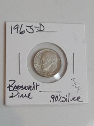 1963 D Roosevelt Dime .90 Silver 314