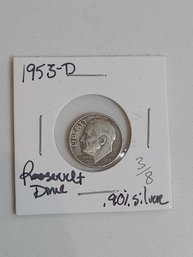 1953 D Roosevelt Dime .90 Silver 323