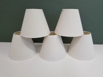 Set Of Five Miniature 4.5' Fabric Lampshades