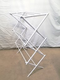 White Metal Compact Foldable Indoor Clothes Drying Rack