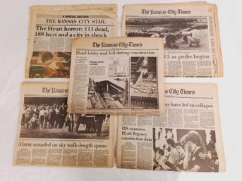 1981 Hyatt Regency Hotel Skywalk Disaster: Kansas City Star & Kansas City Times Newspapers