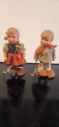 2 Vintage Hummelwerk Boy And Girl Dolls