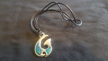 New Zealand Blue Fish Hook Necklace