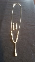 Sparkling Necklace And Earring Set