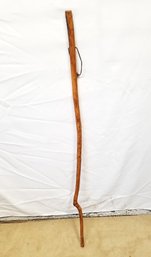 Vintage Handcrafted Wood Hiking & Walking Stick With Strap