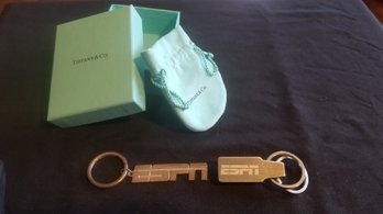 ESPN Tiffany Keychain & ESPN Valey Keyring (not Tiffany)