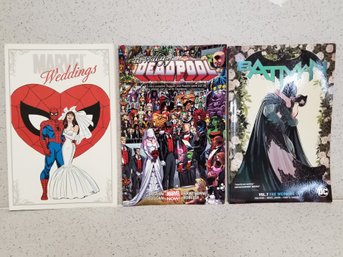 Marvel & DC Comics Weddings Comic Books: Batman, Spiderman & Deadpool