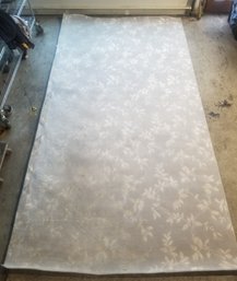Light Gray With White Floral Pattern Area Rug 6ft X 12ft