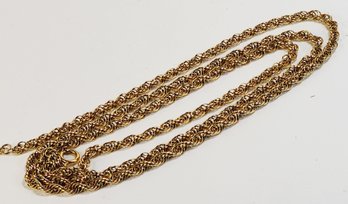 Wow.... 14k Italian Yellow Gold Spiral Rope Link Necklace