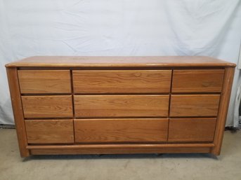 Nine Drawer Wooden Dresser