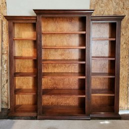 Large Three Piece Wooden Bookshelf
