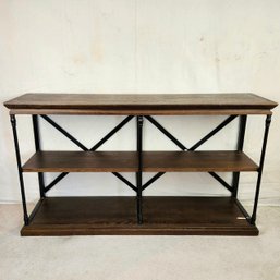 Wood And Metal Bar Console Table