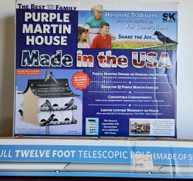 Purple Martin Bird House  And 12 Ft Pole Still In Box
