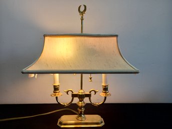 Double Lighted Brass Table Lamp