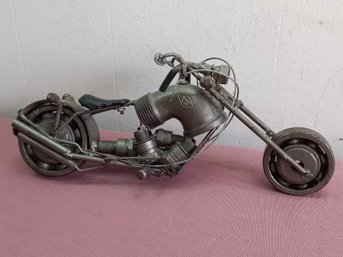 Hand Crafted Motorcycle Sculpture