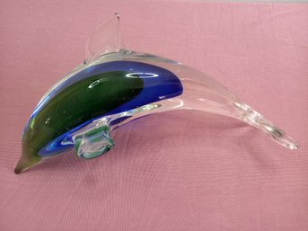 Glass Dolphin Figure