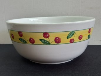 Cherry Painted Mixing Bowl Made In Italy