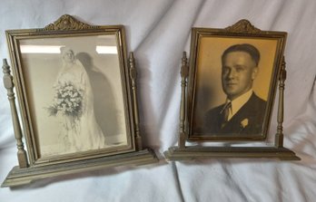 Pair Antique Framed Photos