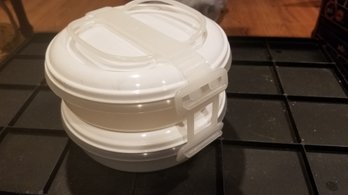 2 Storage Bowls With Carrying Handles